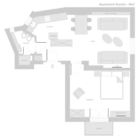 Sanhaus - Scandic - Z Balkonem 200 Metrow Od Plazy